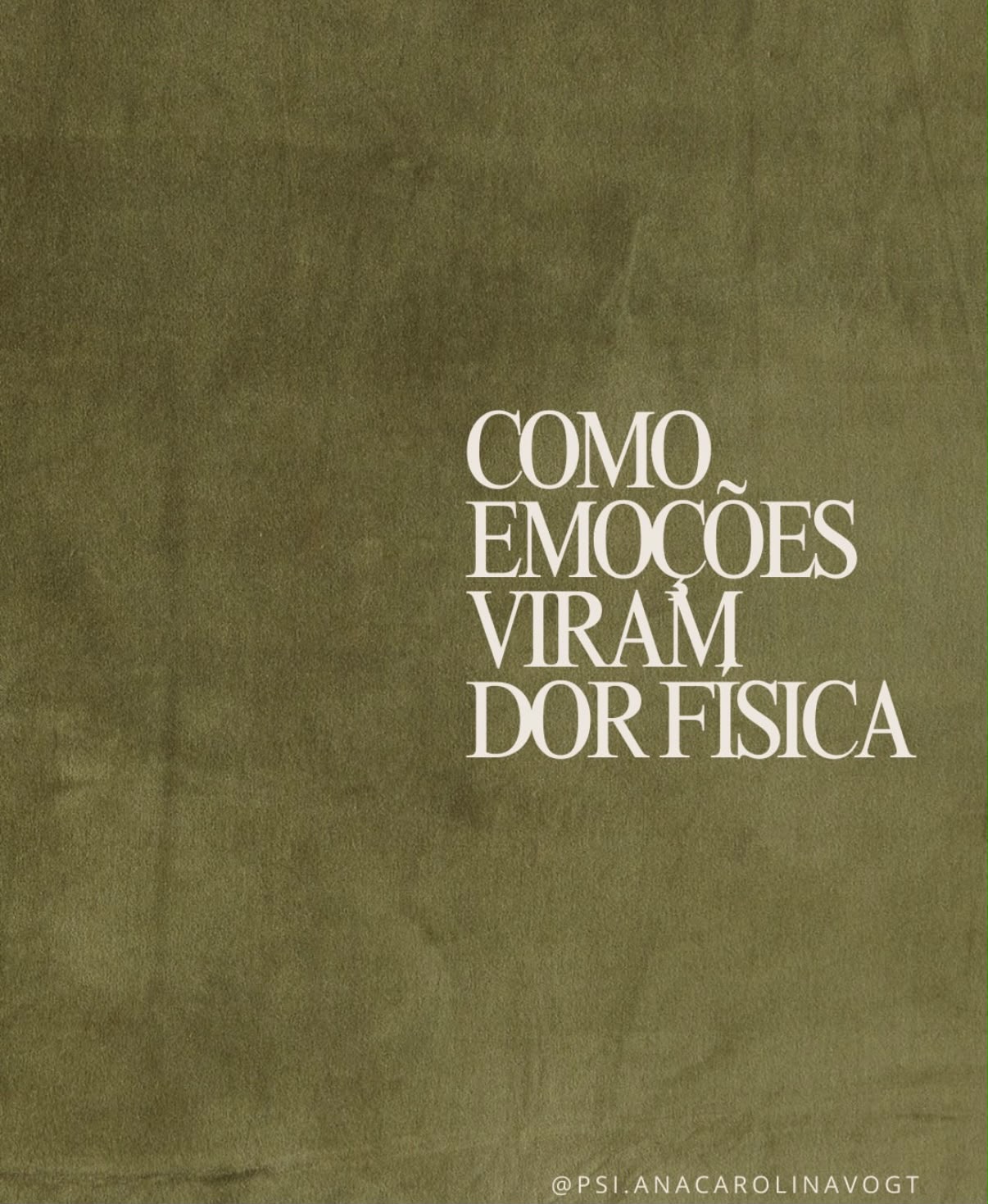 Como emoções viram dor física